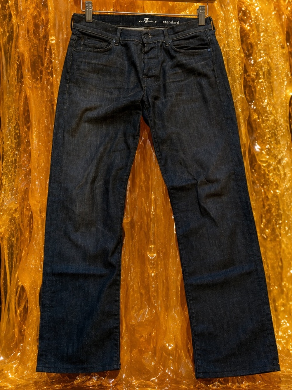 7FAM Standard fit brown jeans. Lightly worn for a film shoot. Great condition.